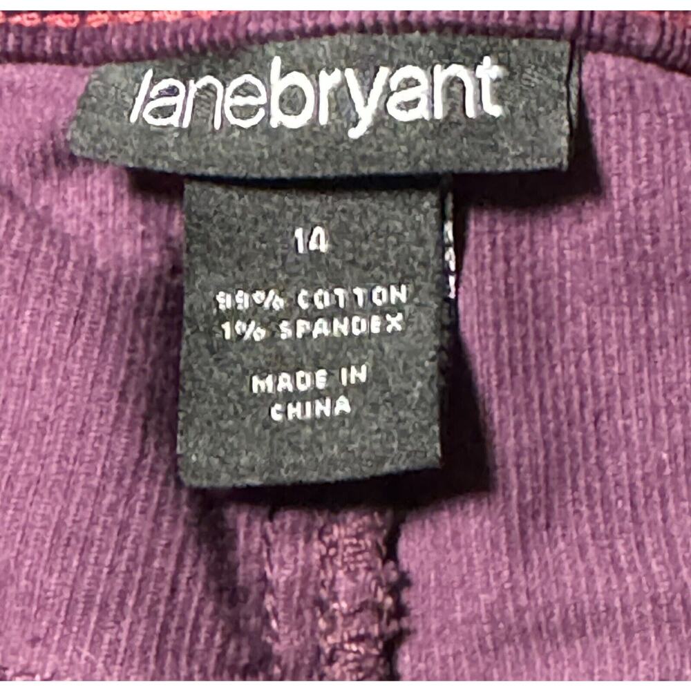 Lane Bryant Purple Corduroy Pants size 14 - Picture 3 of 3